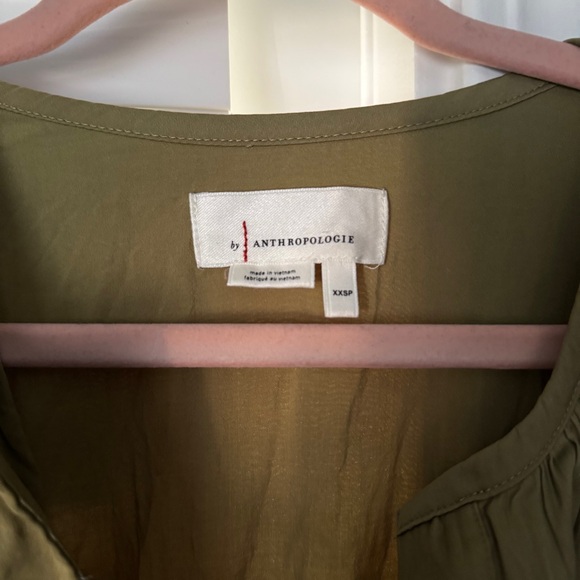 SUMMER COLLECTION ANTHROPOLOGIE Olive Green Maxi Dress Somerset collection - Picture 7 of 14